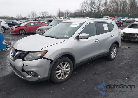 2015 Nissan Rogue Sv из США, поврежденный, VIN KNMAT2MV2FP503767